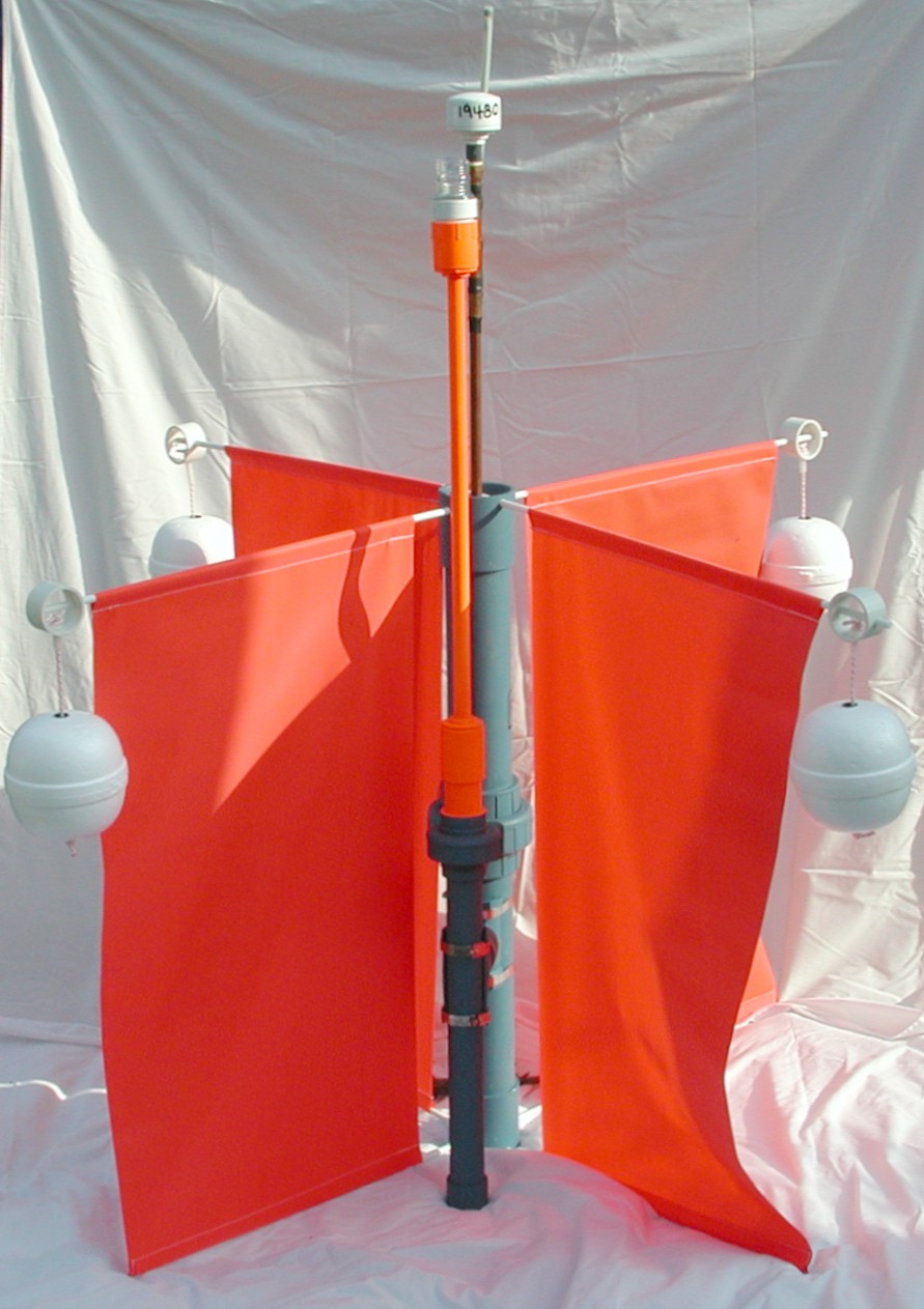 Model 106LED mounted on model 115 GPS/Argos drifting buoy 